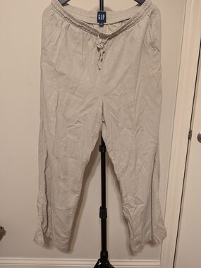 GAP Light Beige Linen Drawstring  Pants